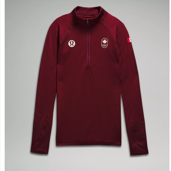 Team Canada Swiftly Tech Half-zip 2.0 Coc Logo In Deep Red Size 4 - Picture 2 of 11